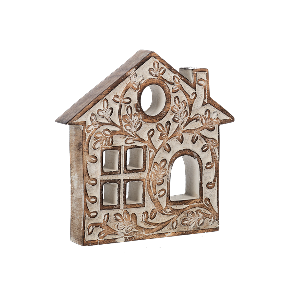 Scrollwork Wooden Village Houses