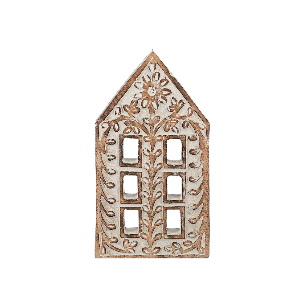 Scrollwork Wooden Village Houses