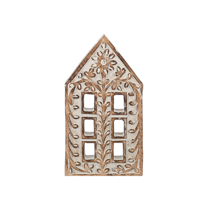 Scrollwork Wooden Village Houses