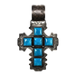 Six Stone Cross Pendant by Rocki Gorman