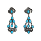 Sleeping Beauty Turquoise Pueblo Chandelier Earrings by Rocki Gorman