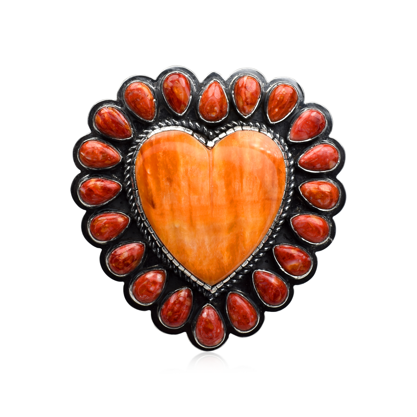 Spiny Oyster Heart Statement Ring by Travis Teller