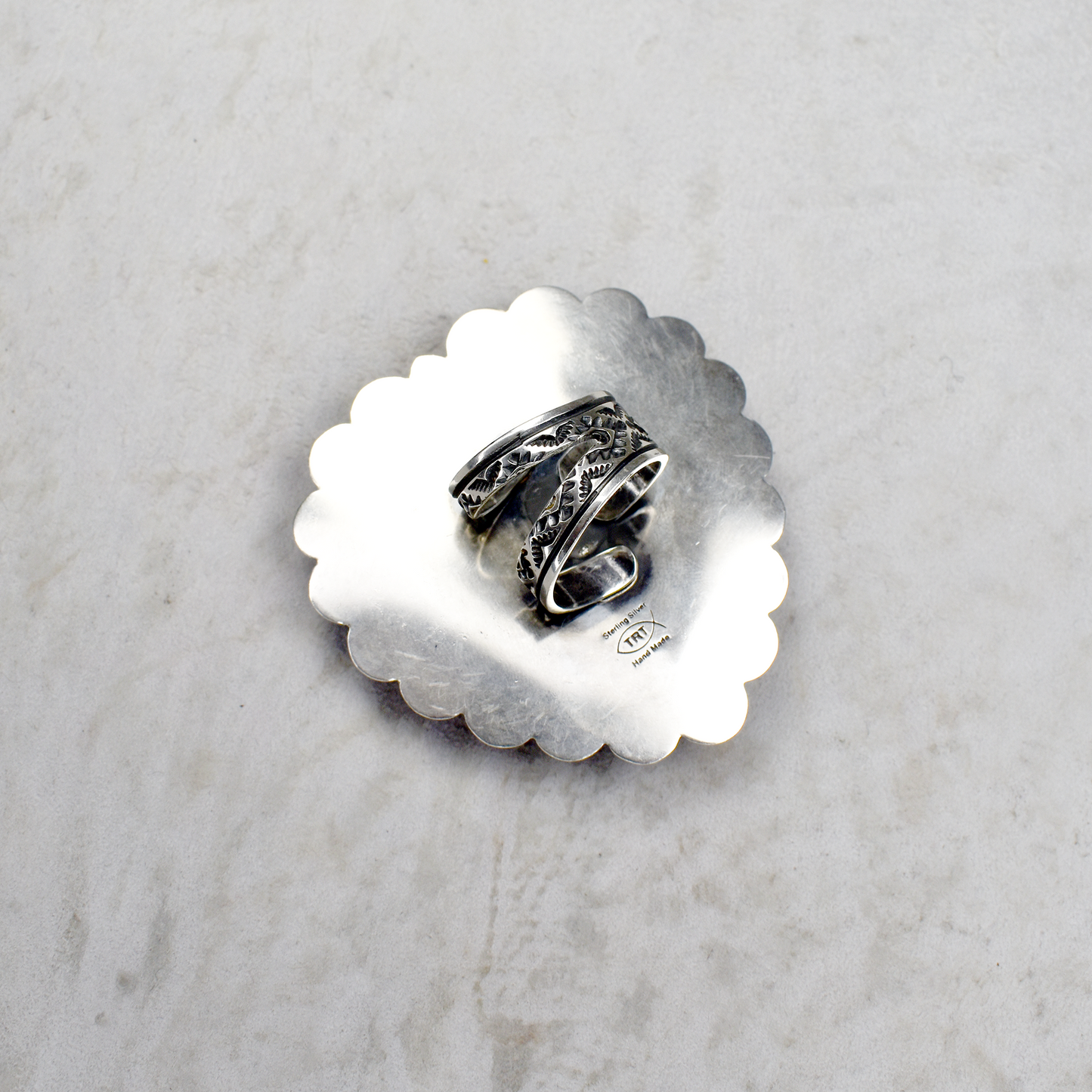 Spiny Oyster Heart Statement Ring by Travis Teller