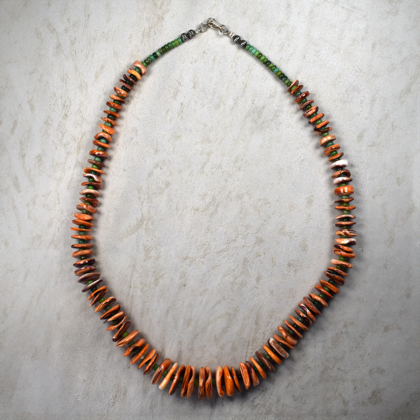 Spiny Oyster and Turquoise Necklace by Teller Indian Jewelry