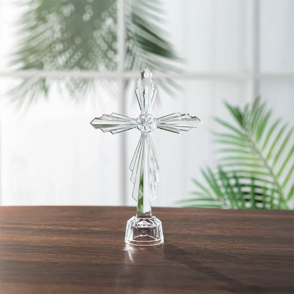 Standing Glory Acrylic Cross Figurine