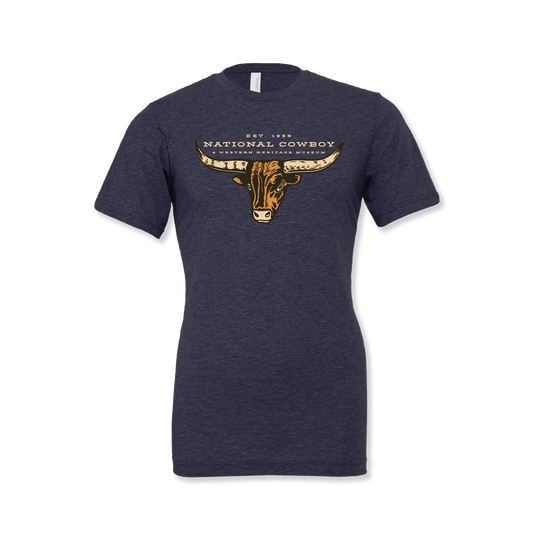 Steer Heather Midnight Navy T-Shirt