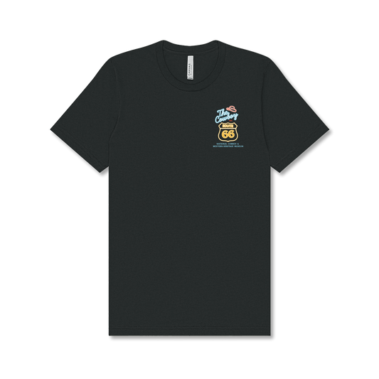 The Cowboy on Route 66 T-Shirt - Dark Grey