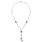 Pearls by Shari Tin Cup Tahitian Silver Circle Lariat Necklace