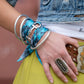 Fringe "Turqs and Conchos" Silk Twilly