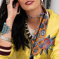 Fringe "Turqs and Conchos" Silk Twilly