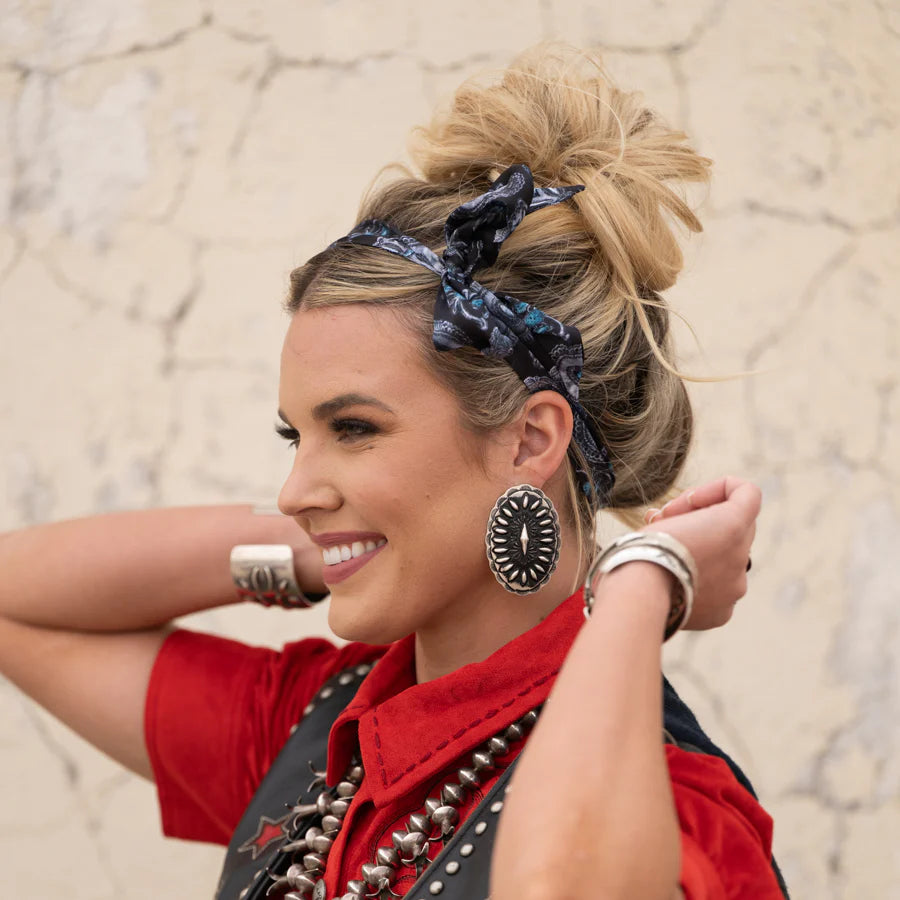 Fringe "Turqs and Conchos" Silk Twilly