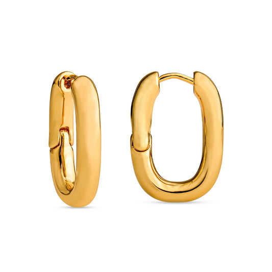 Christina Greene U-Shaped Gold Plate Hoop Earrings