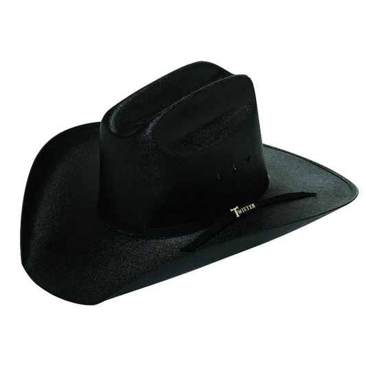 Twister Black Straw Cowboy Hat