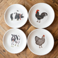 Farm Animals Melamine Plates - Set of 4
