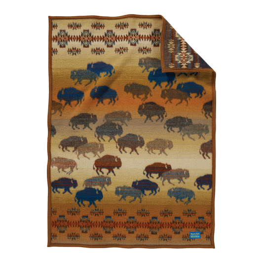 Pendleton Crib Blanket - Prairie Rush Hour Rustic Buffalo