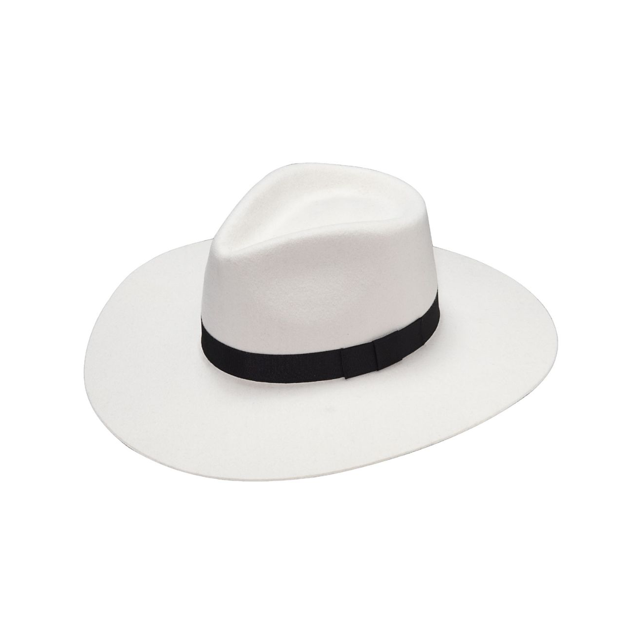 Women's Pinch Front Western Felt Hat- White
