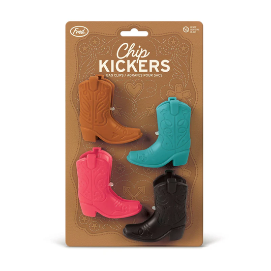 Cowboy Boot Chip Kicker Bag Clips - Set of Four