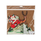 Vintage Paper Santa in Sleigh with Honeycomb Tree Figurine