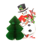 Vintage Paper Snowman with Honeycomb Tree Figurine