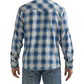 Wrangler Men's Retro® Long Sleeve Western Snap Plaid Shirt - Aztec Blue/Grey