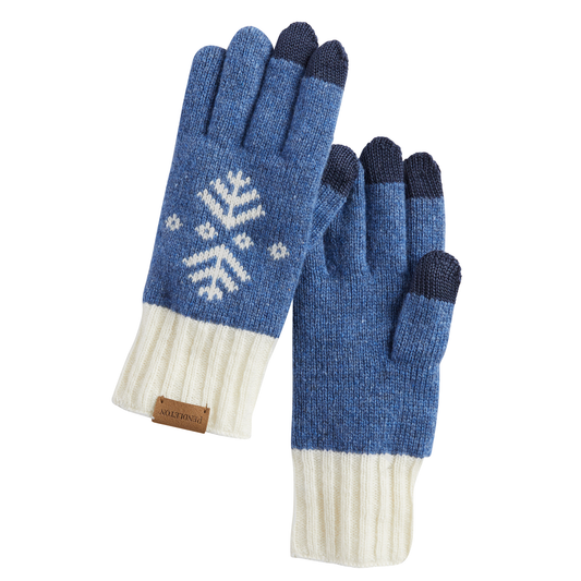 Pendleton Lambswool Texting Gloves - Light Blue Luminaria