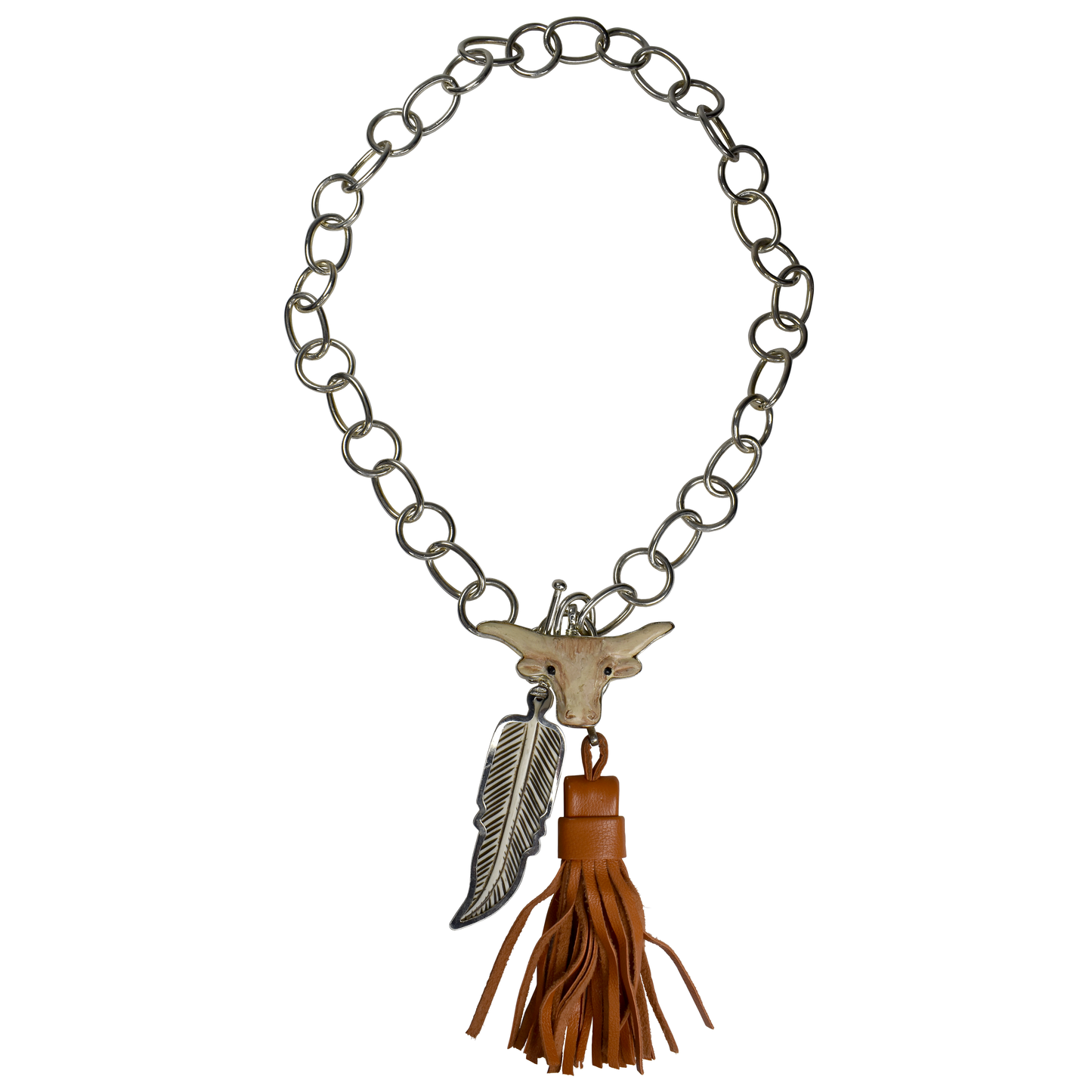 Long & Lean Tassel Steer Necklace by Coreen Cordova