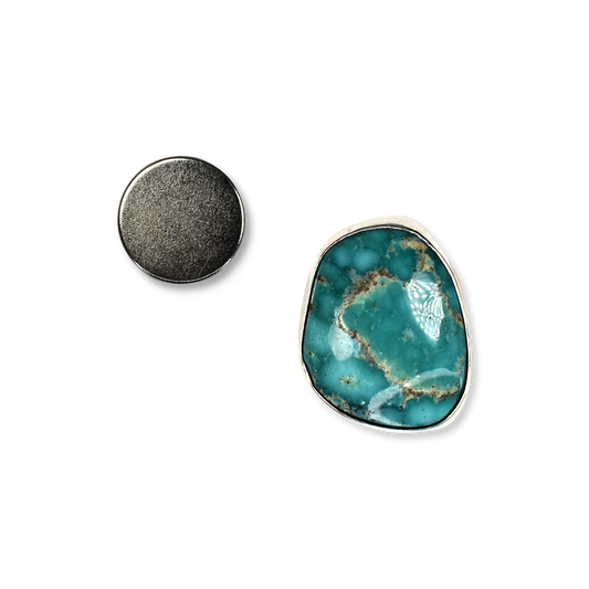 Hallett Peak Small Oval Magnetic Hat Pin - Carico Lake Turquoise