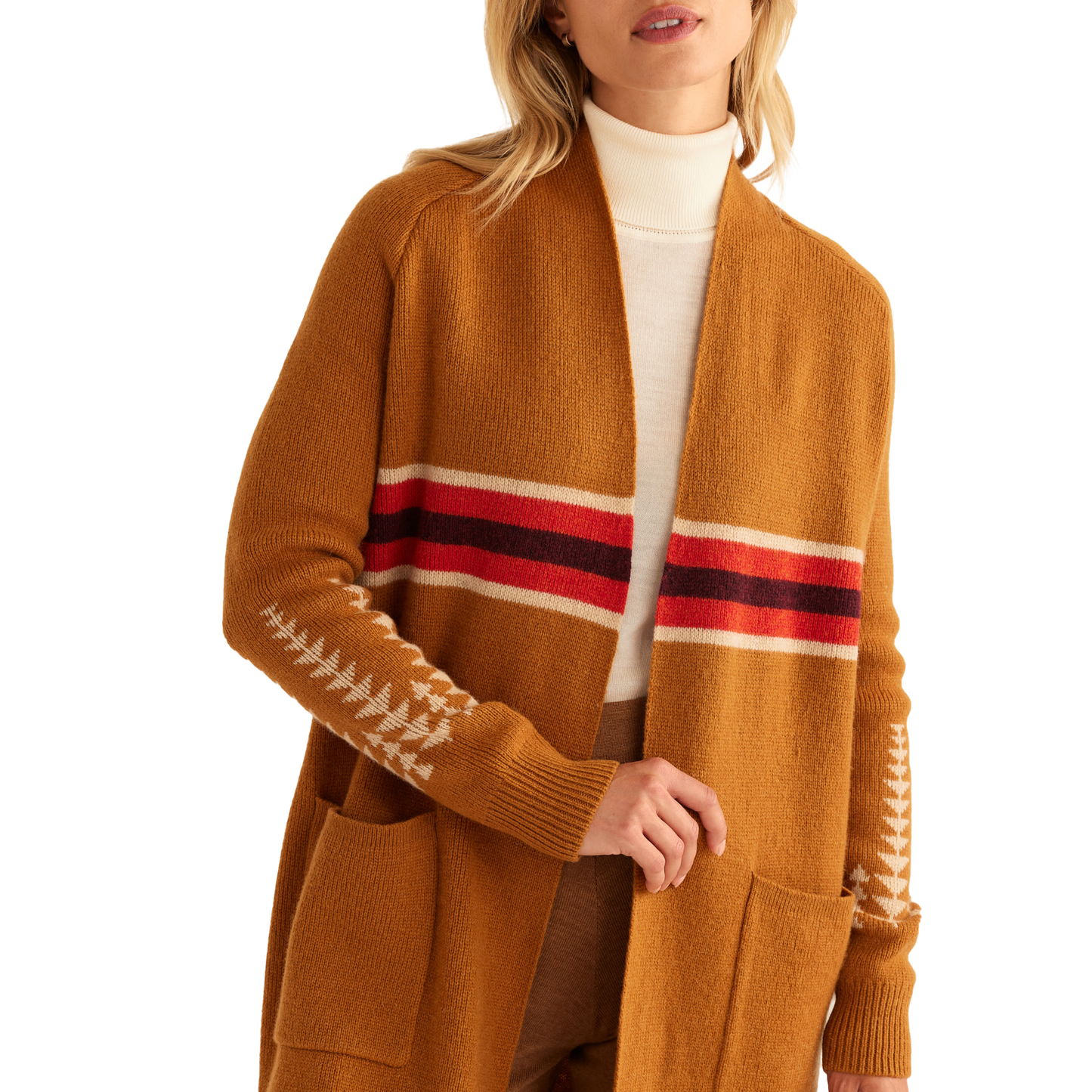 Pendleton Women's Long Duster Sweater - Medal Bronze