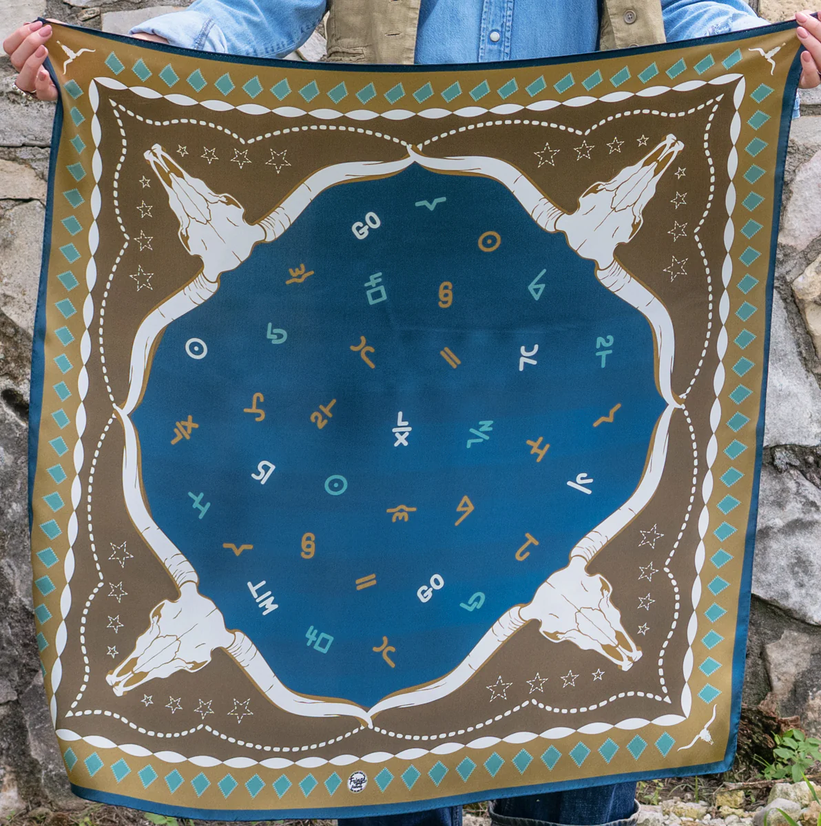 Fringe "Hooked" Silk Wild Rag