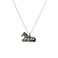 Coreen Cordova "Silver Sitting Horse" Triple-Plated Pendant