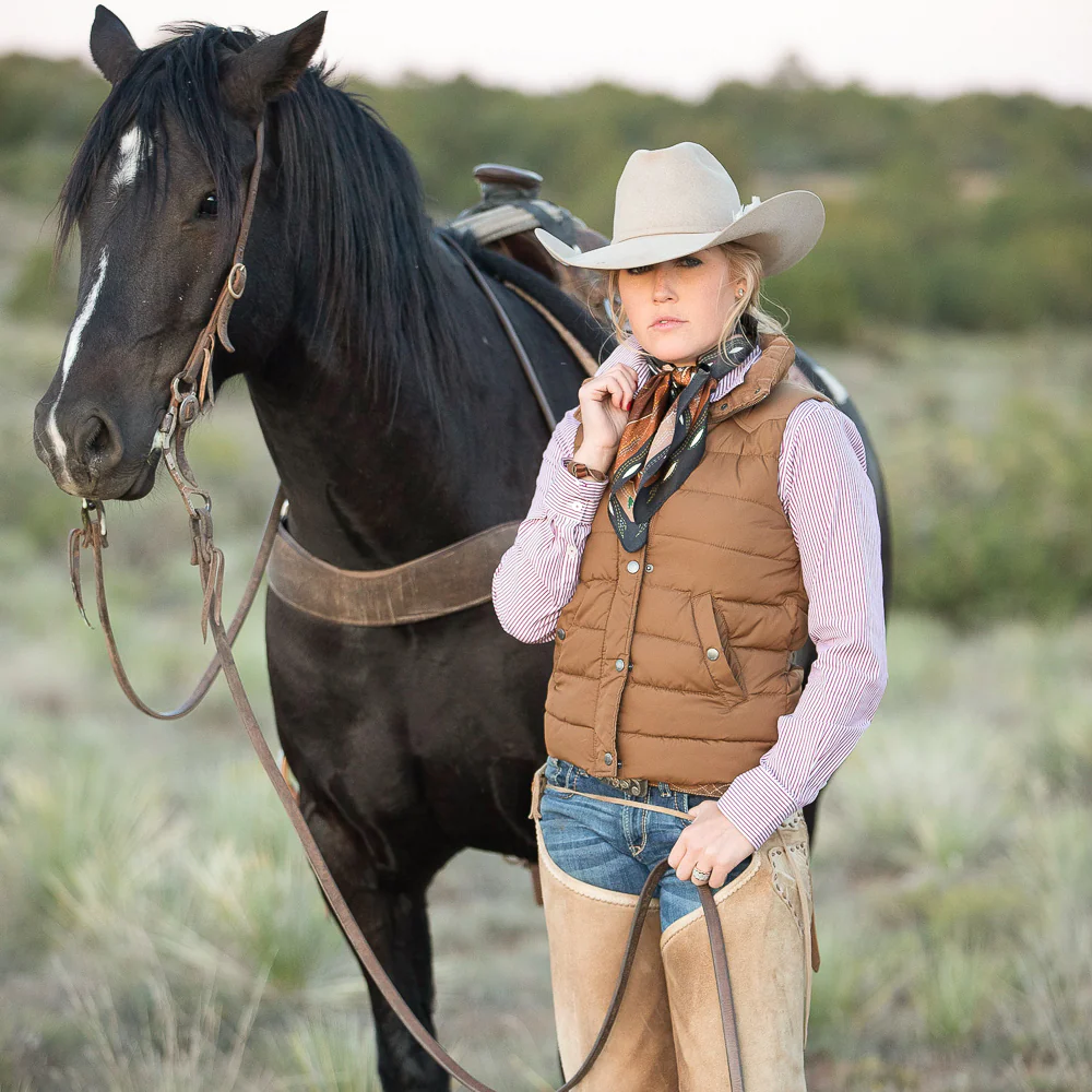 Fringe "Western Yoke" Silk Wild Rag