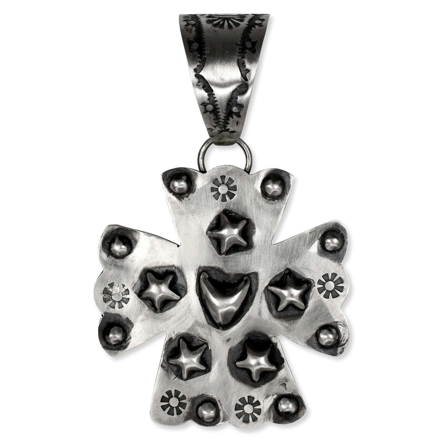 Angel Crossed Path Stamped Pendant by Rocki Gorman
