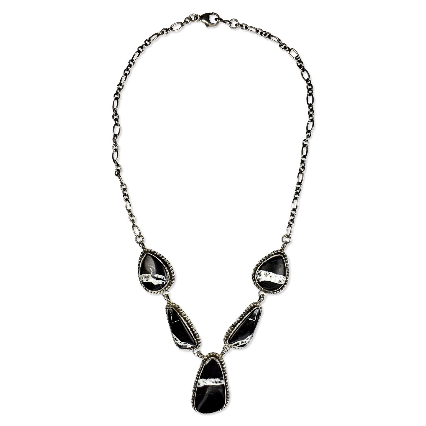 Sacred Horizon White Buffalo Teardrop Necklace by Sheila Becenti