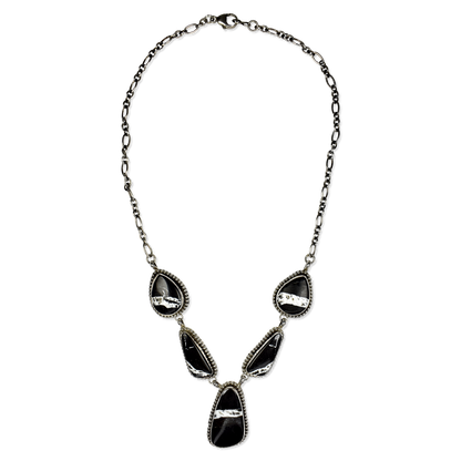 Sacred Horizon White Buffalo Teardrop Necklace by Sheila Becenti