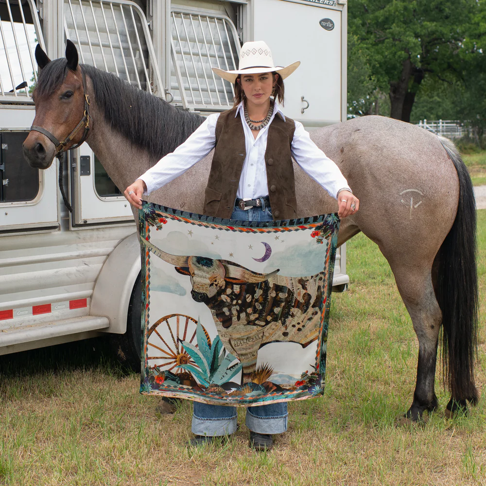 Fringe "Broken Spoke" by Dolan Geiman Silk Wild Rag