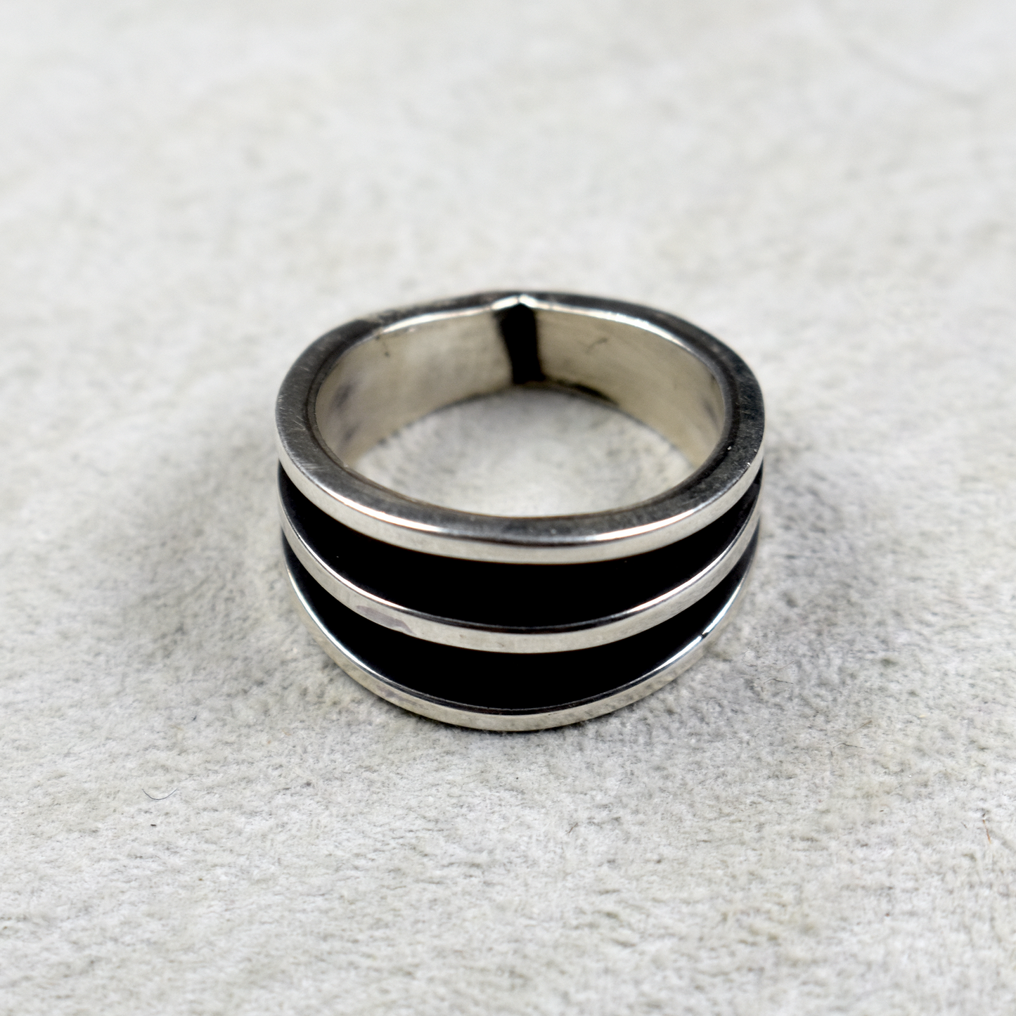 Sterling Silver Three Strand Flared Cuff Ring by Tom Hawk