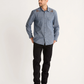 Pendleton Men's Rodeo Embroidered Chambray Gambler Shirt - Dark Blue/Rodeo