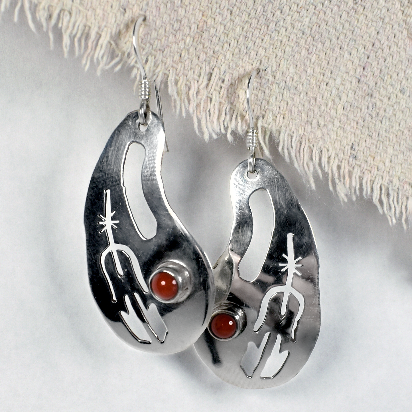 Scroll Saw Native Symbol Earrings by Jeff James Jr.