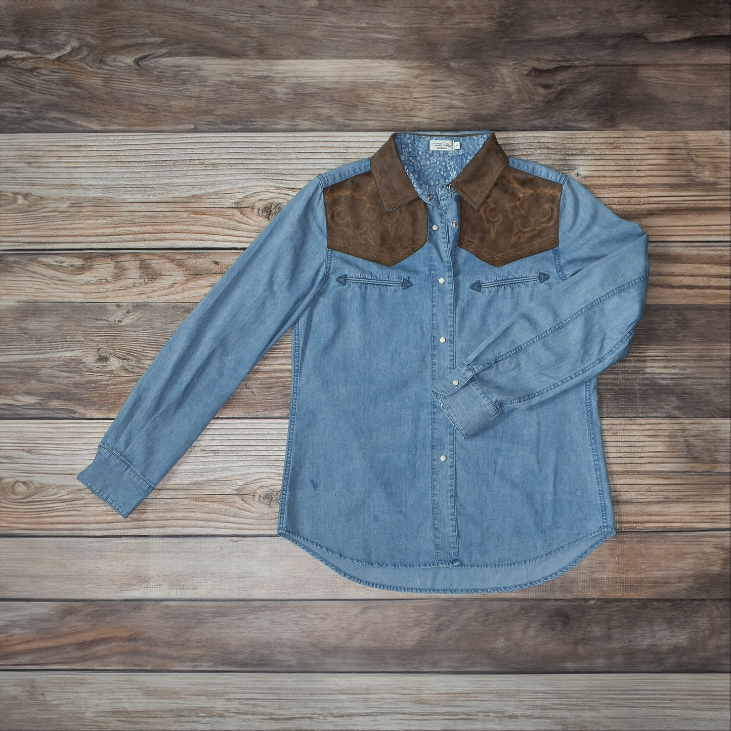 Tasha Polizzi Women's Button-Up Rex Shirt - Washed Blue
