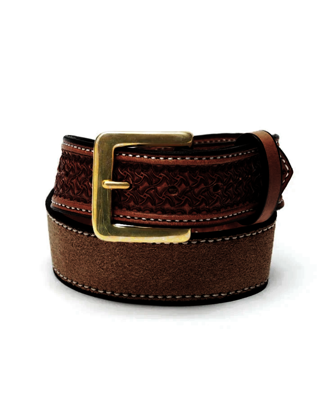 Texas Saddlery Kids' Spider Stamped Combo Leather Belt