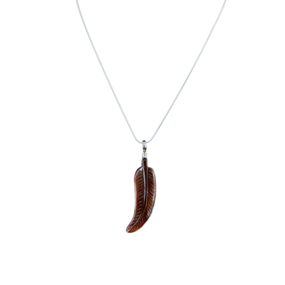 Coreen Cordova Medium Horn Feather Pendant