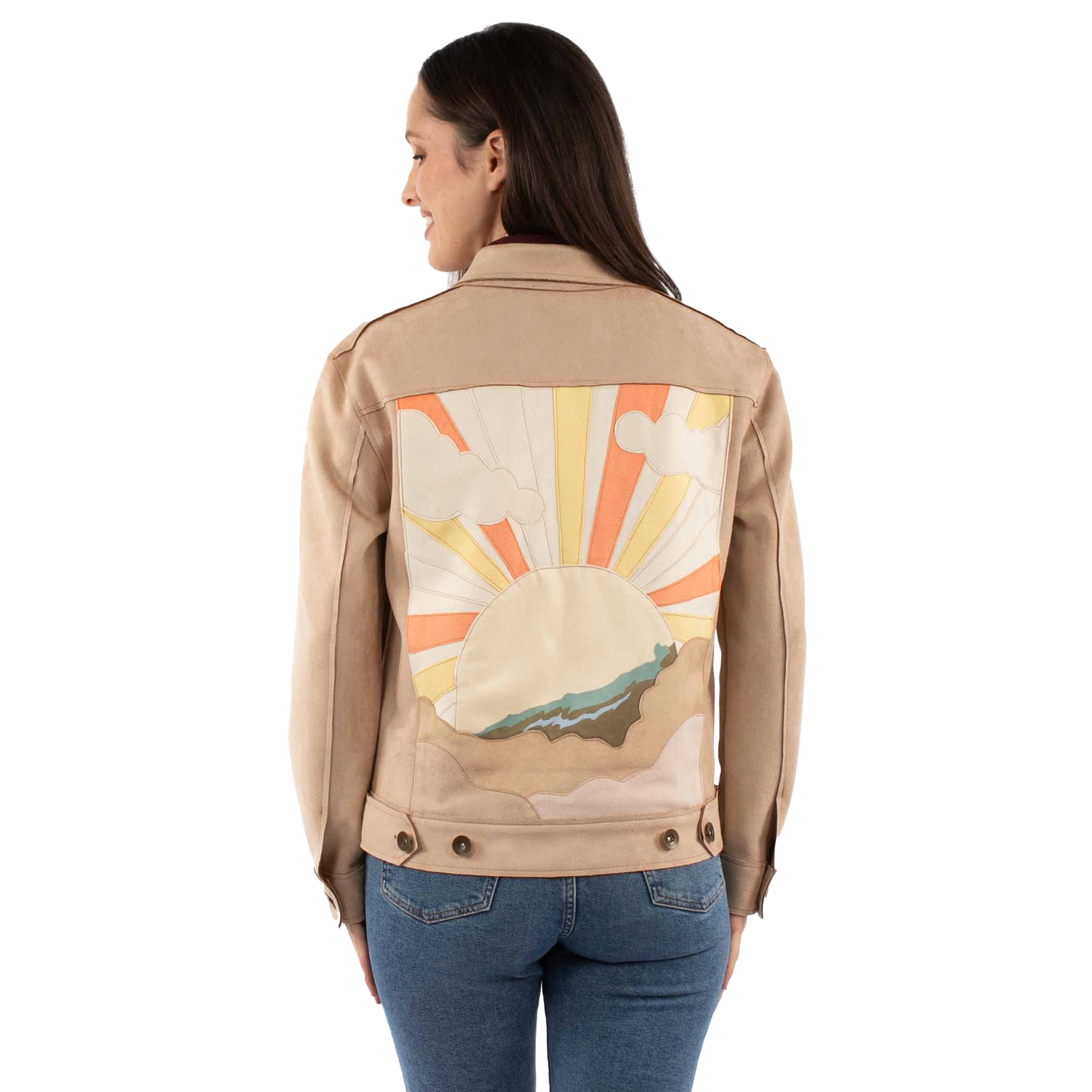 Scully Women's Sunrise Microfiber Suede Back Patch Jacket