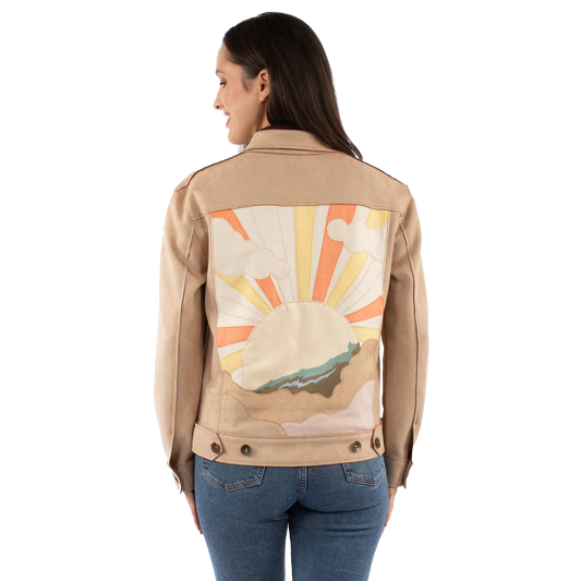 Scully Women's Sunrise Microfiber Suede Back Patch Jacket