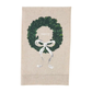 Painted Merry Wreath White Christmas Kitchen Towel