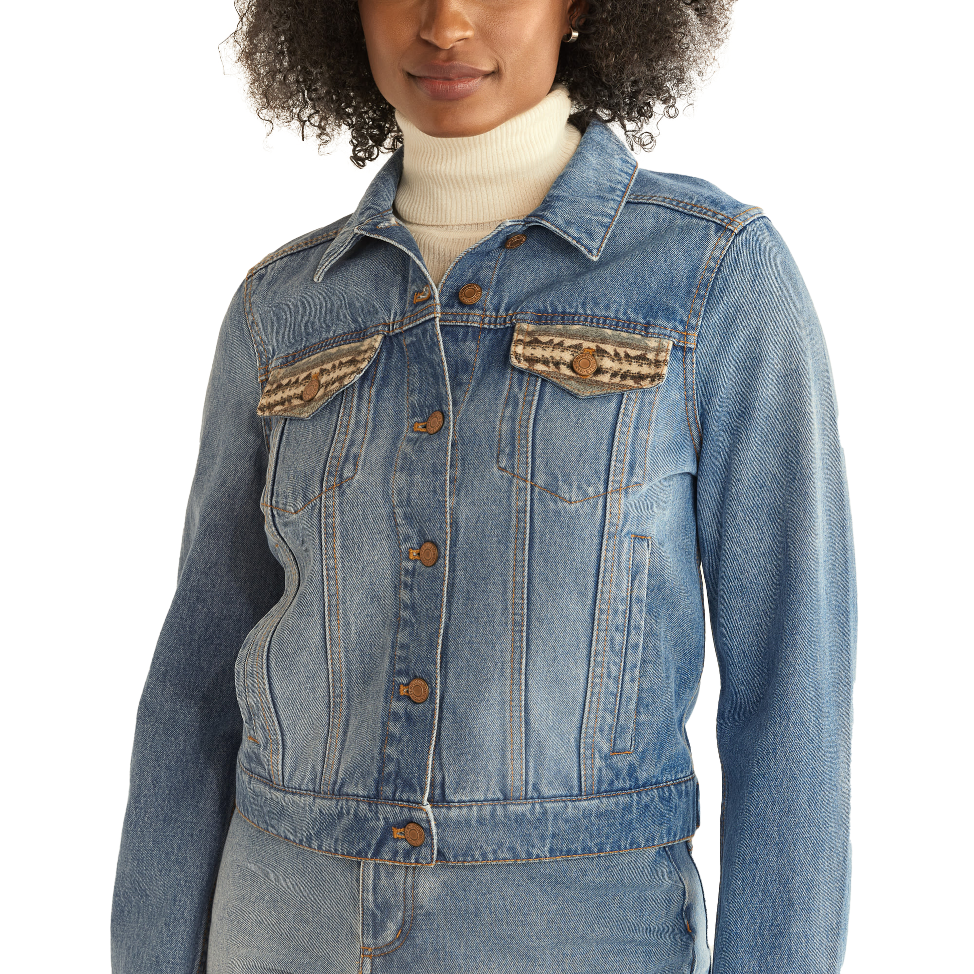 Denim jacket with wool 2025 womens
