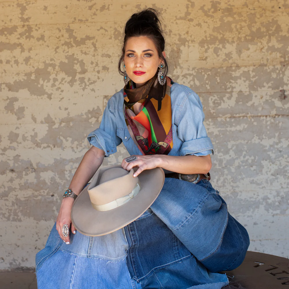 Fringe "Son of The West" by Kevin Chupik Silk Wild Rag