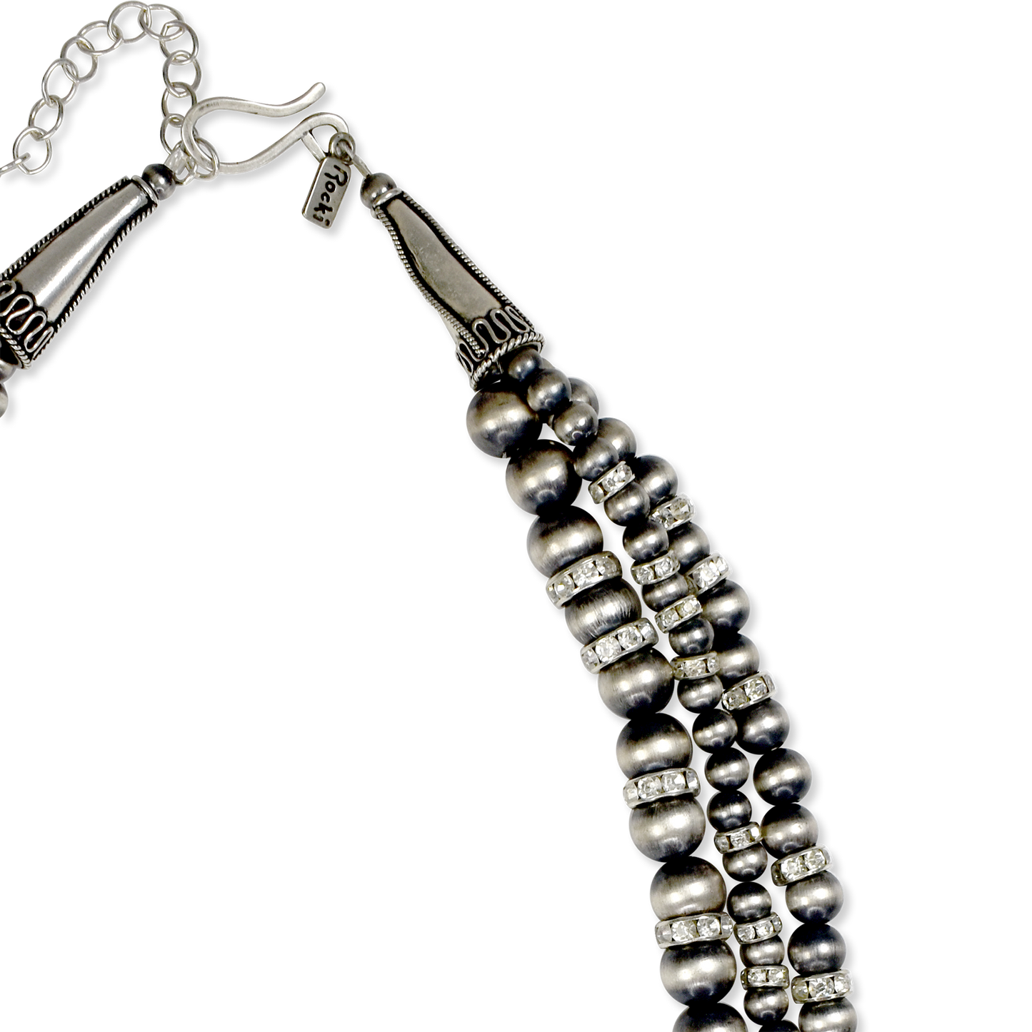 Tres Platos Glitter 3 Strand Necklace by Rocki Gorman