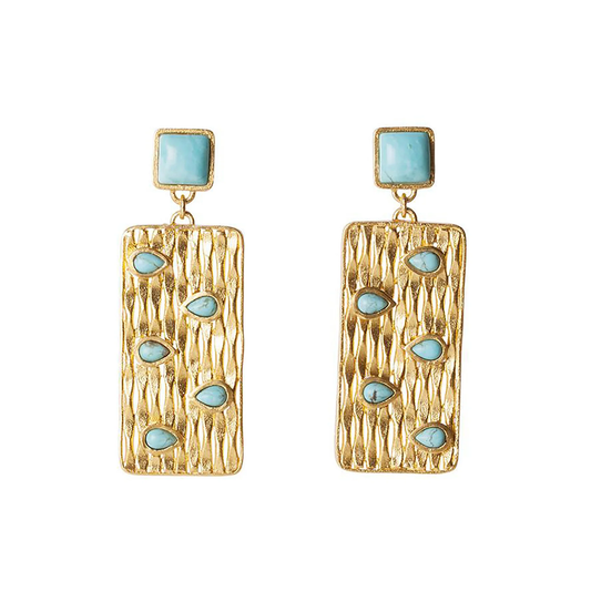 Christina Greene Peekaboo Earrings - Turquoise