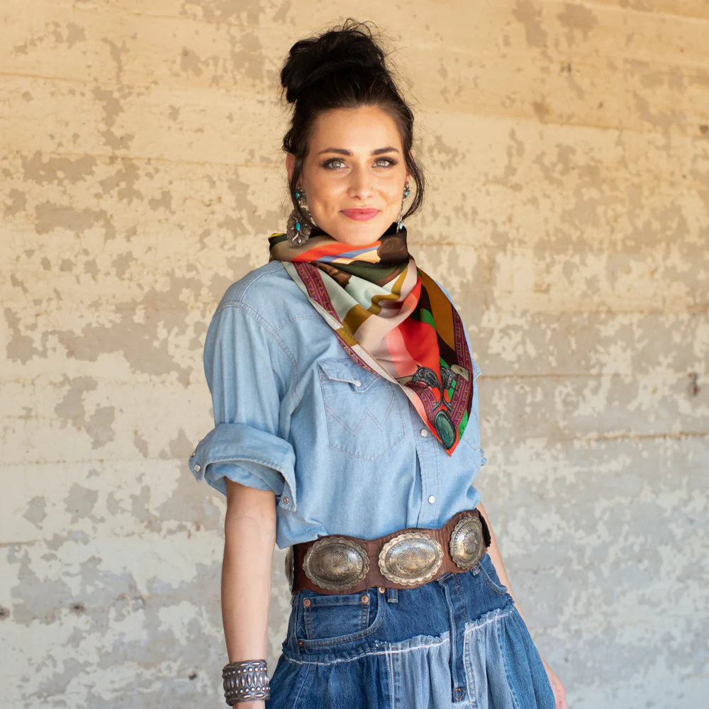 Fringe "Son of The West" by Kevin Chupik Silk Wild Rag