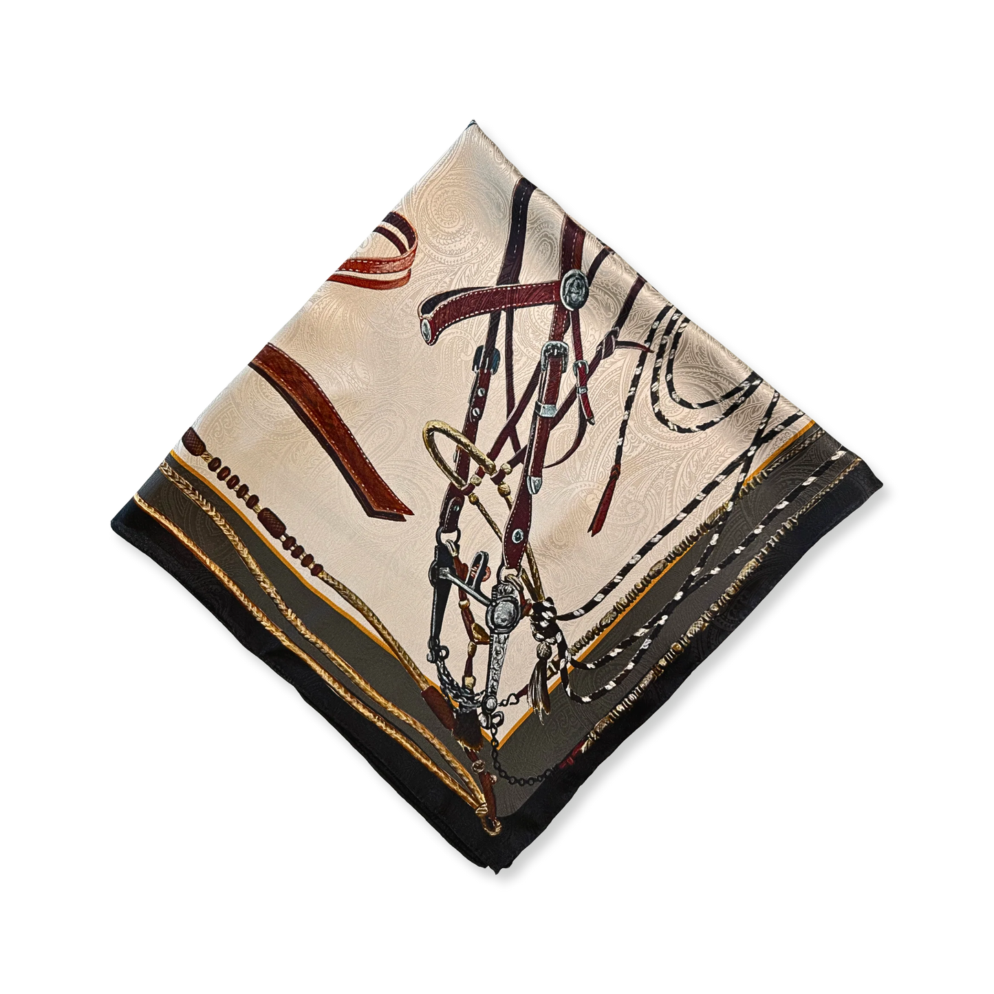 Fringe Blue Label "Bridles" Silk Scarf